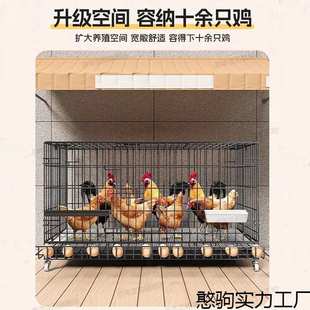 鸡笼子家用养鸡笼大号特大号自动清粪折叠养殖笼鸡舍鸭鹅兔笼铁艺