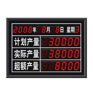 LED数码管显示屏生产管理电子看板系统传感器计时高清显示屏智能