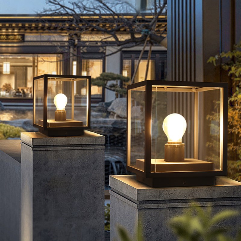 柱头灯户外庭院围墙接电t款别墅大门口新款现代院子花园室外防水