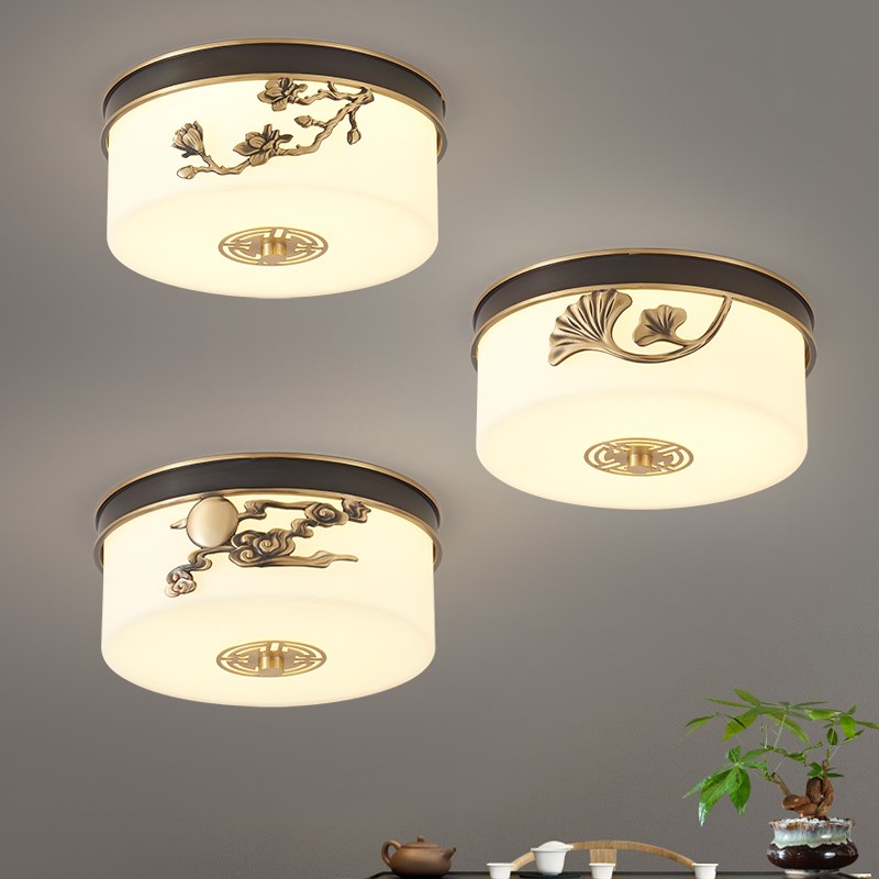 新中式吸顶灯过道灯n大门走廊入户门厅户外阳台灯室外别墅门口顶