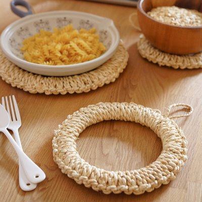 新款创意手工草编隔热垫厨房锅垫家用防烫垫日式餐垫盘子碗碟垫子,厨房/烹饪用具,厨用取碗/盘夹,淘宝优惠券,粉丝福利购,淘宝优惠卷