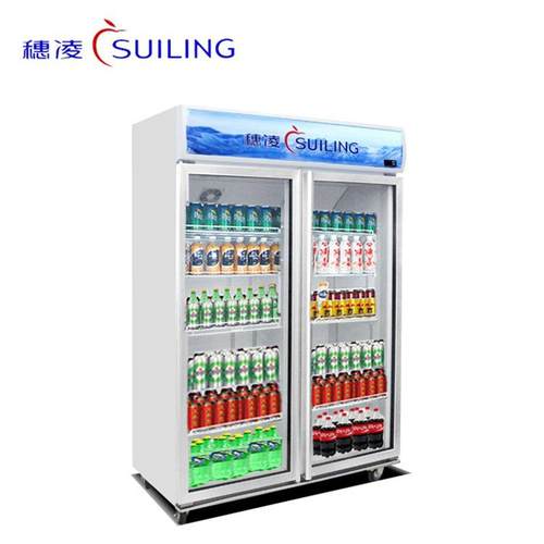 穗凌商用立式冷藏饮料啤酒便利店双门大容量玻璃展示柜LG4-882M2F