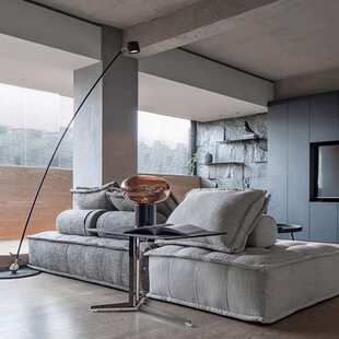 皮埃蒙特豆腐块沙发布艺小户型客厅双人方块懒人棉麻单人模块沙发