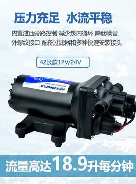 F42款12V24V农用电动隔膜泵房车家用水泵增压小型抽水泵冲洗泵