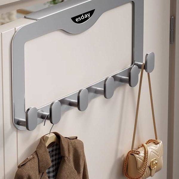 门后挂钩免打孔门背式衣帽钩收纳架卧室浴室无痕置物架门上挂衣架,收纳整理,挂门置物架,淘宝优惠券,粉丝福利购,淘宝优惠卷