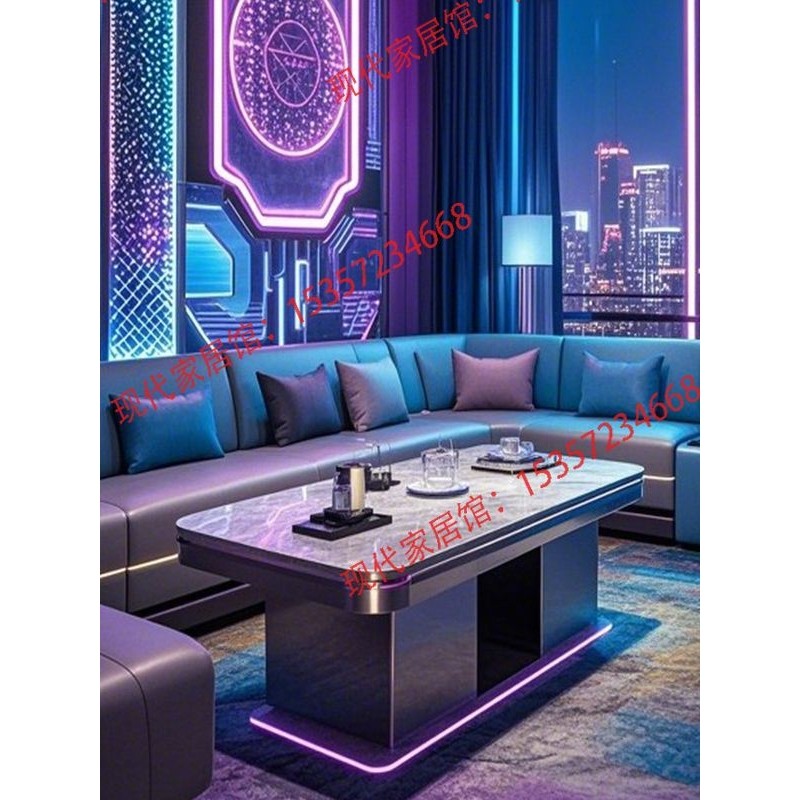 2025新款ktv酒吧沙发茶几会所包厢轻奢不锈钢玻璃大理石岩板茶几,商业/办公家具,酒吧桌,淘宝优惠券,粉丝福利购,淘宝优惠卷