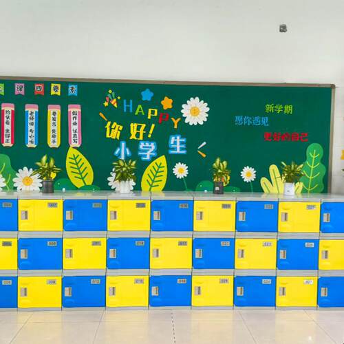 ABS塑料书包柜中小学生学校班级教室储物柜 独立带锁小学生收纳柜