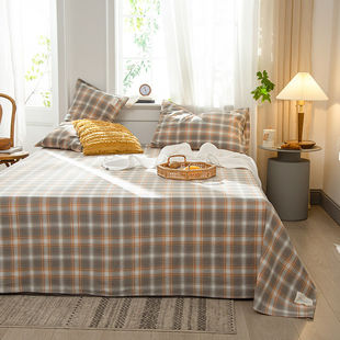 A类水洗棉床单件全棉纯棉简约学生宿舍单人床上用品双人被单四季