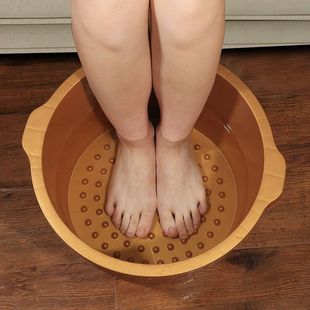 耐摔熟胶足浴桶洗脚盆足部按摩沐足桶加厚泡脚桶塑料足浴盆非木桶