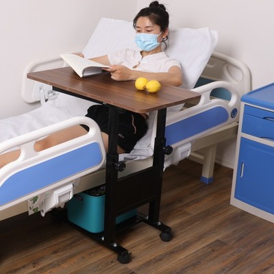 老人吃饭桌病人移动桌护理床边桌可移动升降折叠病房用桌其他绢花