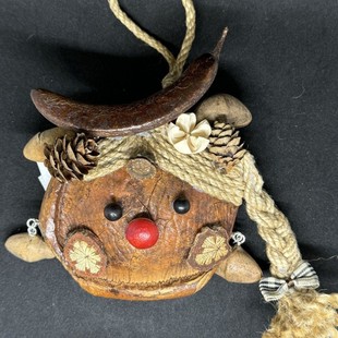 榼藤豆荚手作单面挂件居家装饰车挂件手工超萌小角豆荚大胡子豆荚