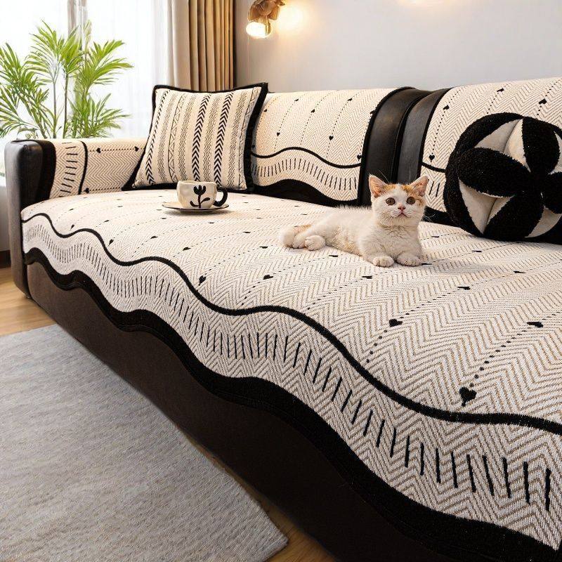 北欧风雪尼尔沙发垫四季通用轻奢高级感坐垫单片防滑套铺罩盖布巾,居家布艺,沙发垫,淘宝优惠券,粉丝福利购,淘宝优惠卷