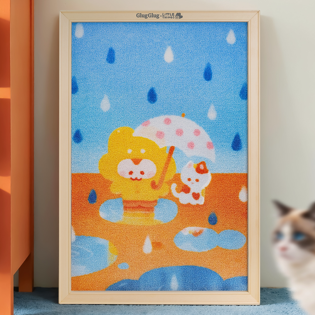 GlugGlugX小物联名猫抓板木质可替换画框耐抓宠物玩具猫咪用品