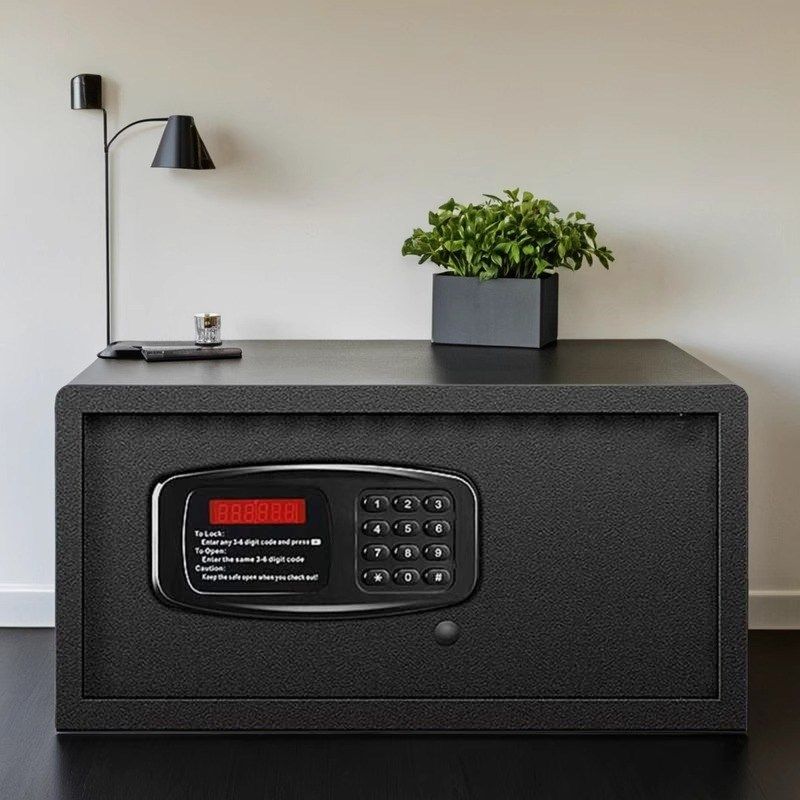 上翻式保险柜家用酒店小型车载迷你电子隐藏式办公指纹密码保管箱