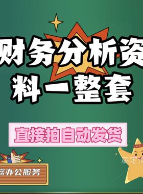 财务分析图表工具范文模版上市公司案例资料课件一整套直接拍