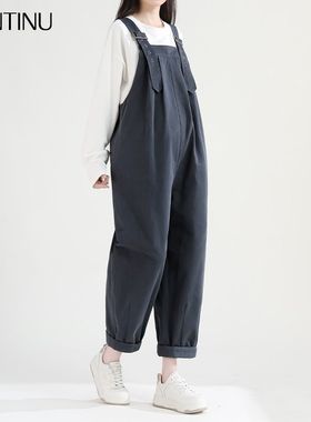 孕妇背带裤春秋款外穿洋气减龄套装两件套L宽松大码小个子秋季长