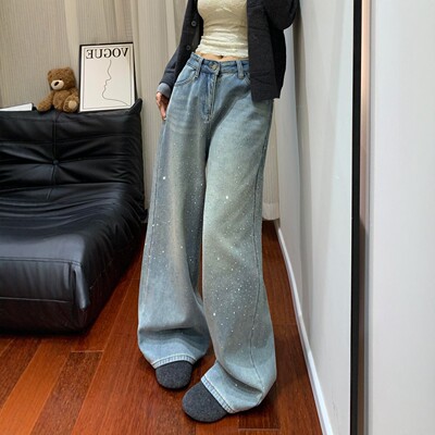满天星烫钻牛仔裤女2026
