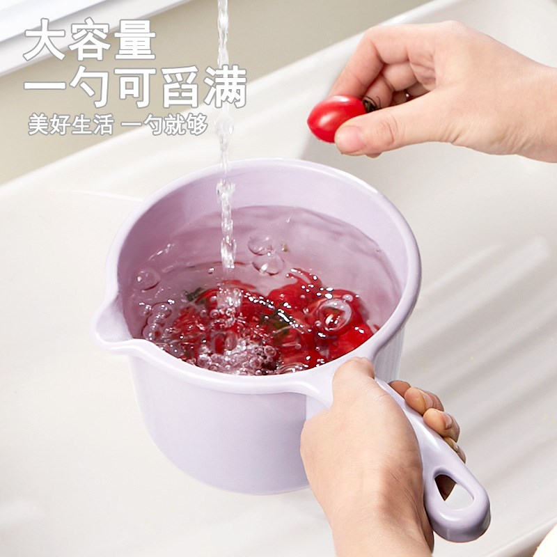 家用厨房摔不破水勺加深加厚长柄塑料大容量创意舀W水瓢洗头勺子