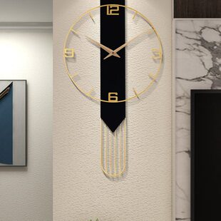 客厅家用北欧网红装饰餐厅挂式现代钟表轻奢创意挂钟挂墙时钟极简