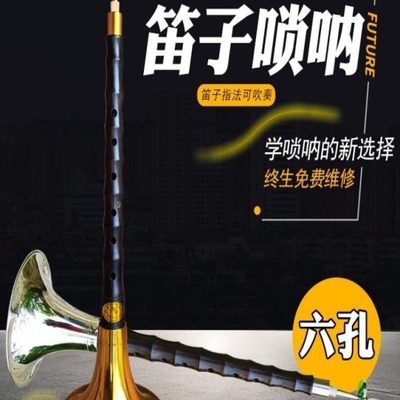 六孔唢呐笛子指法好吹精品工艺笛子爱好者的福音送大礼包