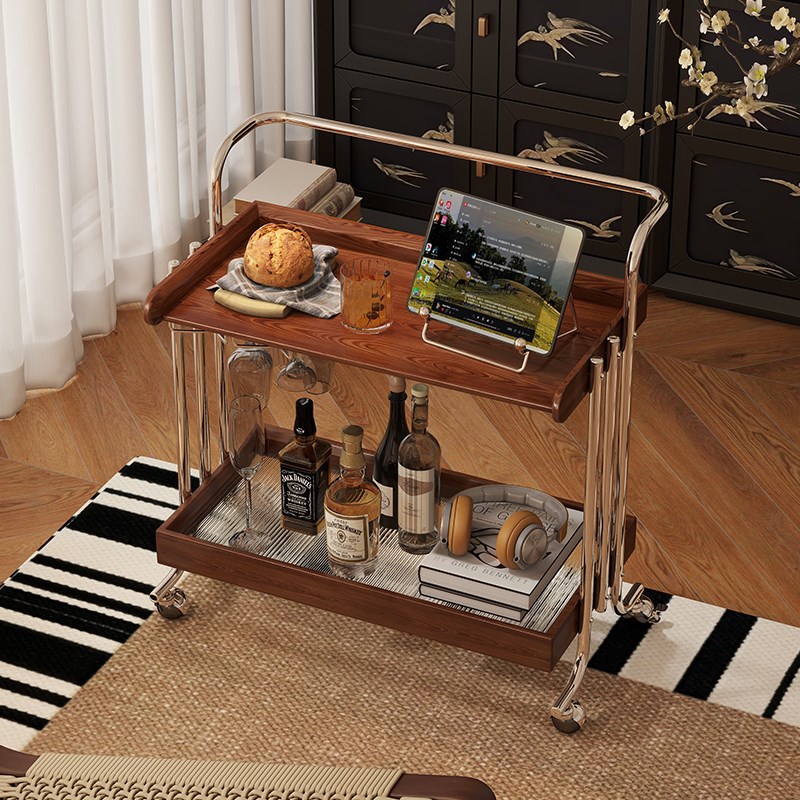 中古小推车沙发边几可移动茶几z客厅家用收纳置物架床头柜移动边