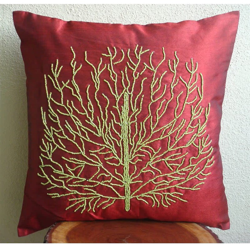 欧式靠垫枕c套手工钉珠串珠抱枕沙发珠绣靠背  工厂直供承接定制4