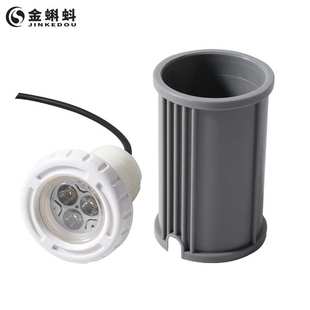 LED嵌入式胶膜水下灯12V胶膜泳池灯具RGB 3W塑料胶膜池水景灯IP68