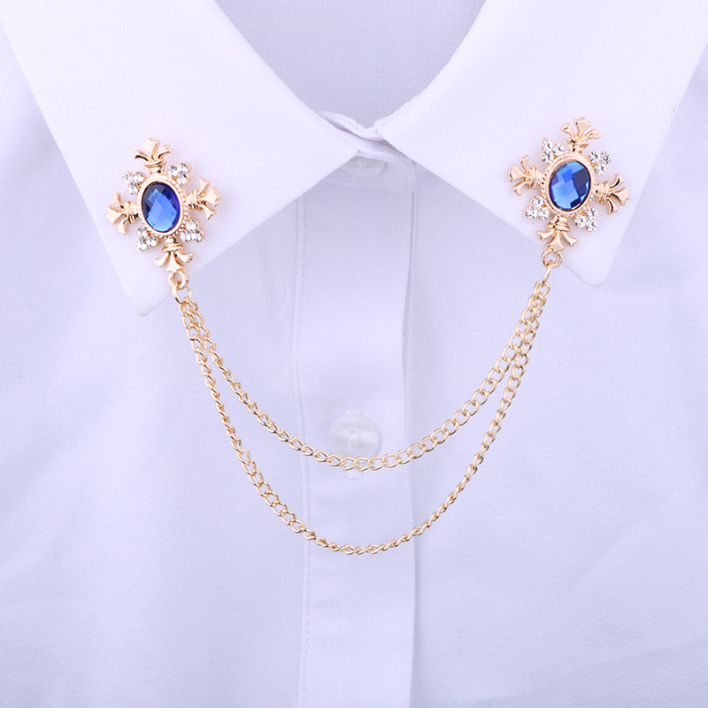 韩版衬衫饰品流苏水钻十字架领针男领角链条针扣个性胸针男衣领扣,饰品/流行首饰/时尚饰品新,胸针,淘宝优惠券,粉丝福利购,淘宝优惠卷