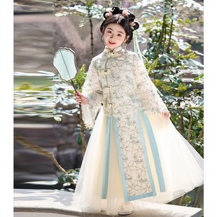 儿童新中式汉服2025新款高级感女童唐装超仙小女孩连衣裙国风春夏