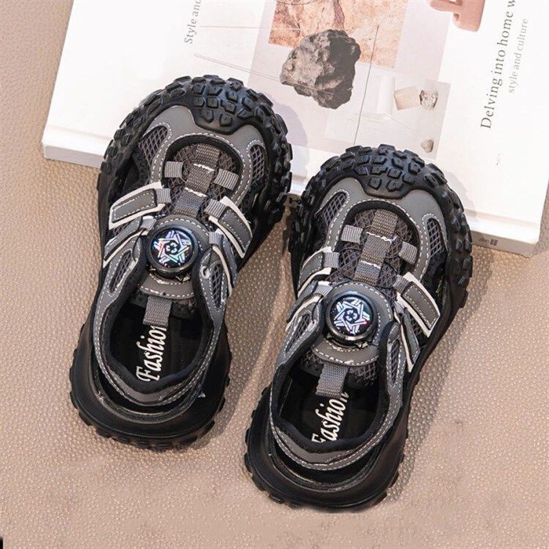 男童凉鞋2025夏季新款网鞋儿童鞋子运动包头凉鞋透气旋转纽扣女童,童鞋/婴儿鞋/亲子鞋,运动鞋,淘宝优惠券,粉丝福利购,淘宝优惠卷