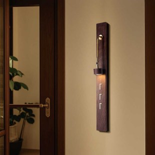 定制发光门牌酒店号码牌创意简约茶楼会所胡桃木实木包厢提示牌