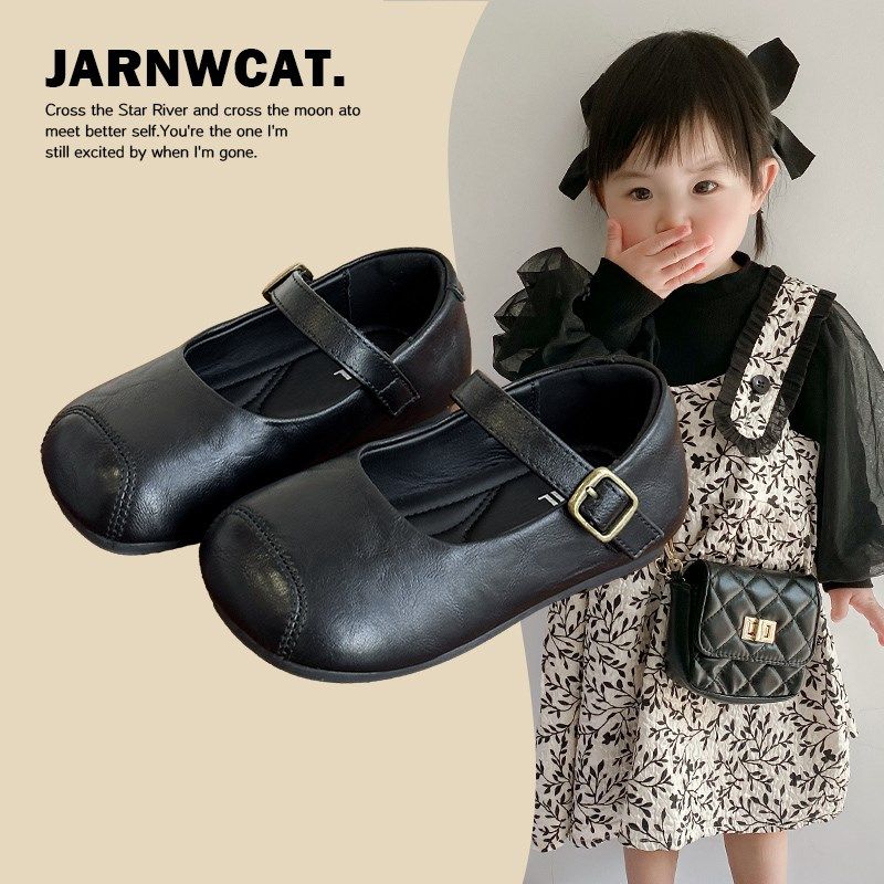 女童小皮鞋春秋新款儿童浅口单鞋洋气女孩黑色公主鞋宝宝豆豆鞋,童鞋/婴儿鞋/亲子鞋,皮鞋,淘宝优惠券,粉丝福利购,淘宝优惠卷