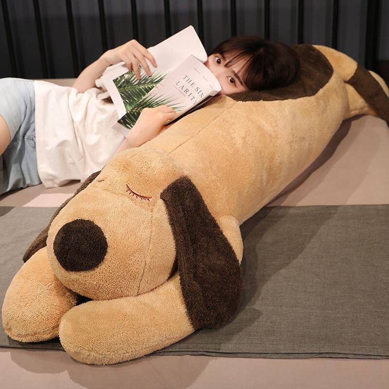 长条趴趴狗抱枕女生睡觉狗狗公仔床上抱睡M布娃娃大号玩偶毛绒玩