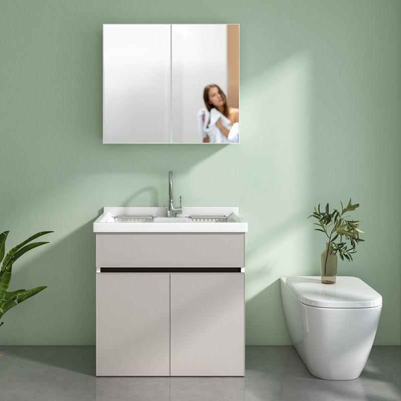 洗衣柜脸盆一体组合带搓板洗衣槽阳台柜陶瓷盆太空铝卫生间洗手盆,家装主材,浴室柜,淘宝优惠券,粉丝福利购,淘宝优惠卷