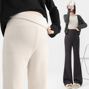 子春季 春秋山本裤 外穿怀孕休闲喇叭裤 简约百搭糯米裤 春 春装 孕妇裤