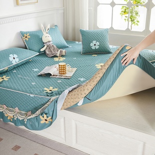 四季通用榻榻米专用床裙床笠二合一床盖全包围炕盖炕垫防滑可定制