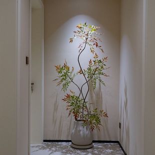 彩色南天竹绿植室内客厅阳台假树大型落地花盆栽摆件