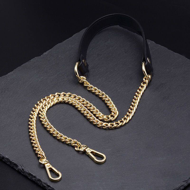 高档百搭真皮金属减压替换包带子单买链条配件单肩带斜挎不掉色