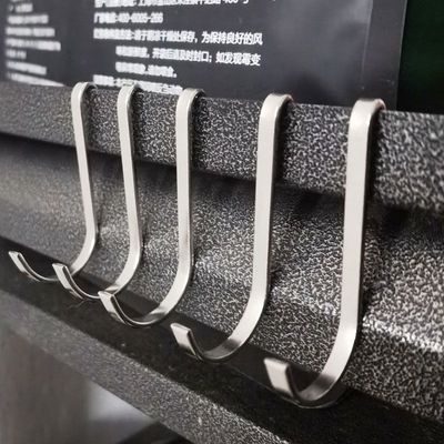 通用型S型挂钩不锈钢卡勾厨房浴室小钩扁钢家用钩子阳台置物配件