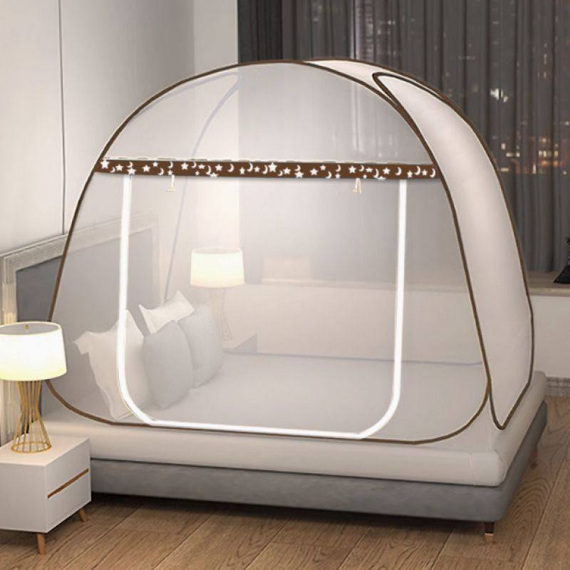 2025年新款蒙古包蚊帐免安装可折叠拉链式学生床宿舍单人防摔家用