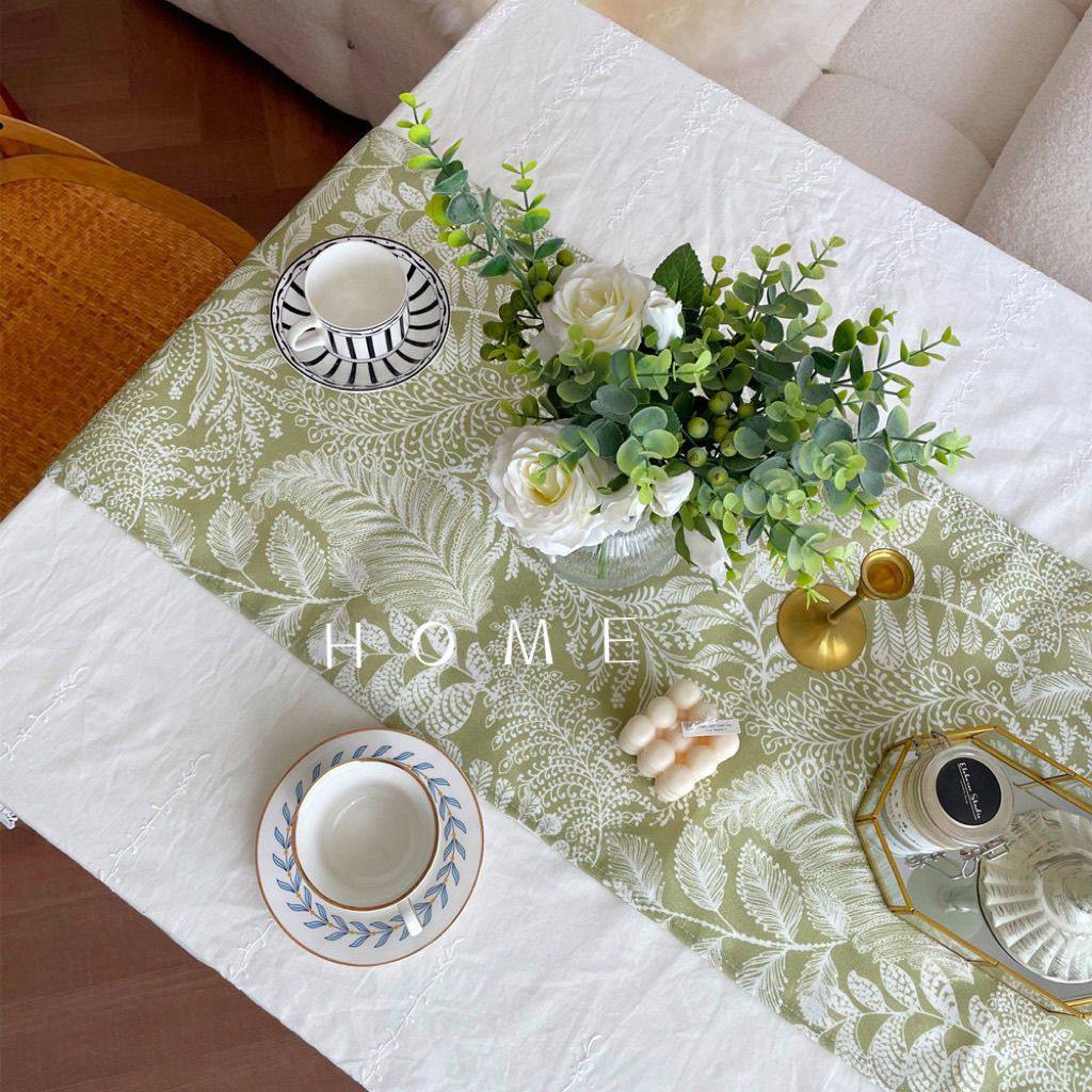 美式小清新桌旗防水植物花卉ins复古餐桌茶几装饰布艺玄关柜盖定,居家布艺,桌布,淘宝优惠券,粉丝福利购,淘宝优惠卷
