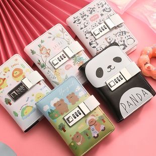 A7可爱密码本小清新带锁记事本文艺日记本笔记本子日韩少女心手账