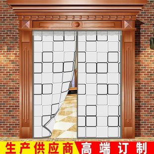 魔术贴空调门帘防冷气保暖客厅隔断塑料帘厨房油烟家用透明加厚