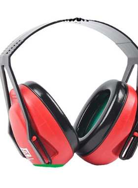 梅思安SOR24010XLS头戴式隔音降噪防护工作学习睡眠静音耳罩红色