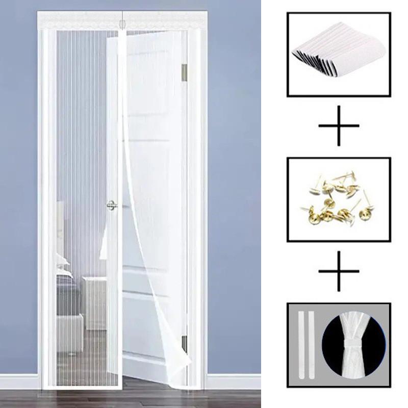 纱门帘夏季防蚊虫飞o虫门帘磁性网状纱门帘厨房客厅卧室磁性纱门