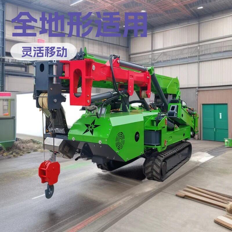 5吨蜘蛛吊全地形履带式起重机油电双用履带折臂吊远程遥控操作