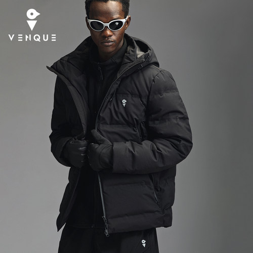 venque/范克男士短款保暖羽绒服