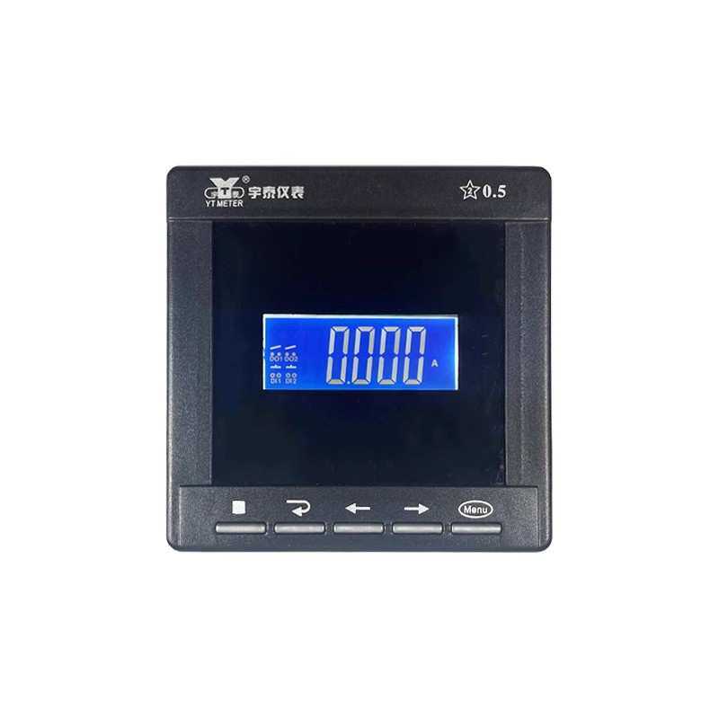 智能液晶单相电流表lcd显示AC5A可调互感器96 807248mm尺寸AC220V