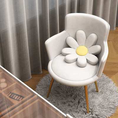 化妆凳梳妆台椅子靠背凳子女生卧室轻奢美甲椅子简约花瓣椅化妆椅