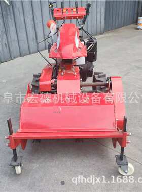 荒地灭草机 手扶前置式灭草机 果园柴油碎草还田机视频